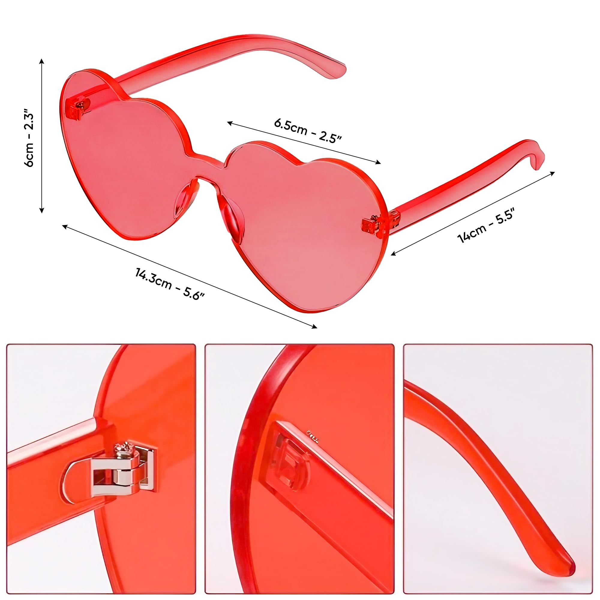 Foto 5 pulgar | Sombrero de Vaquero con Gafas Rojo - Venta Internacional