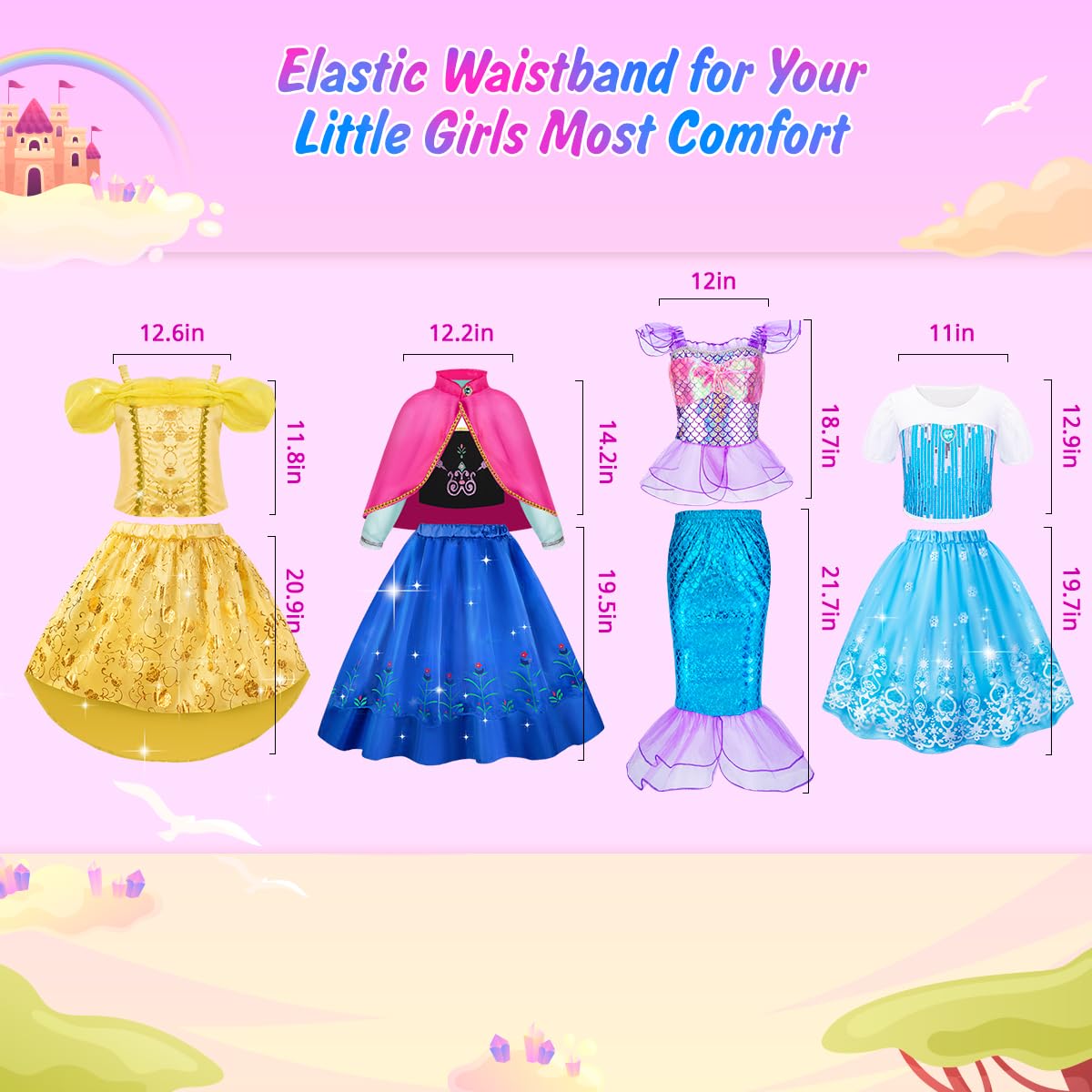 Foto 8 pulgar | Vestidos de Princesas Meland para Niñas - Venta Internacional