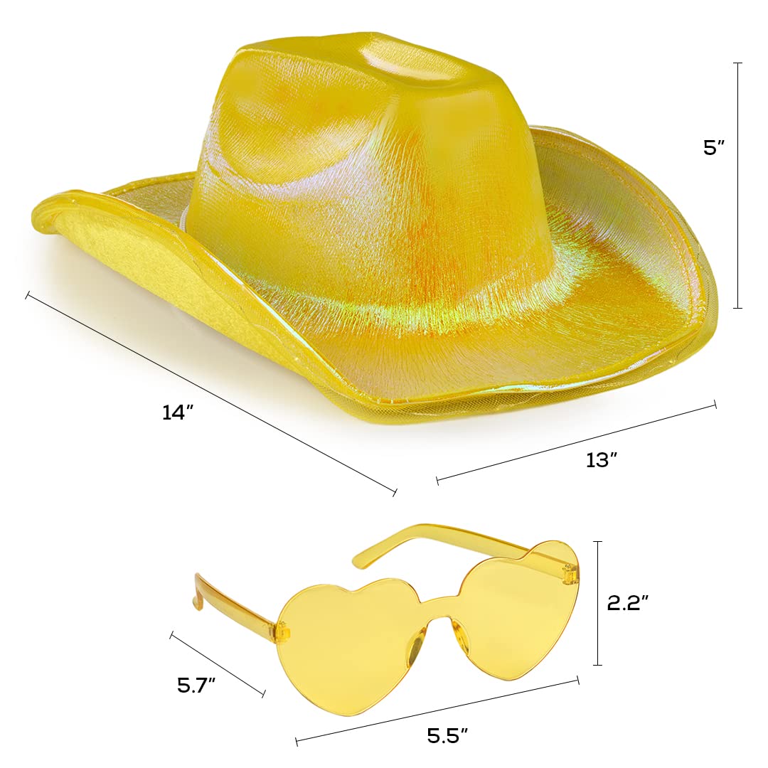 Foto 2 | Accesorios Para Disfraz De Vaquera, Divertido Sombrero Dorado Iluminado - Venta Internacional.