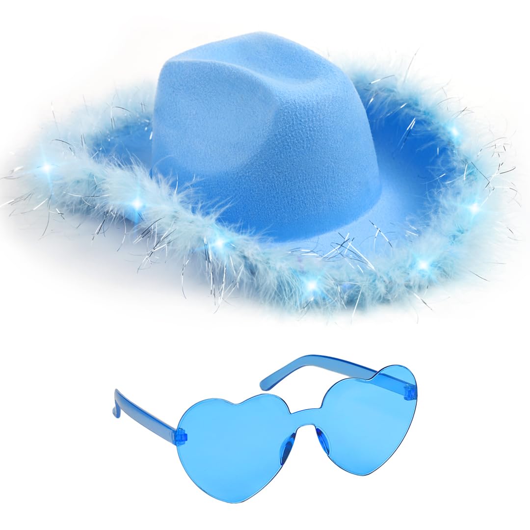 Foto 2 pulgar | Gorro De Vaquero Cowgirl Accessories Funcredible Light Up, Azul - Venta Internacional.