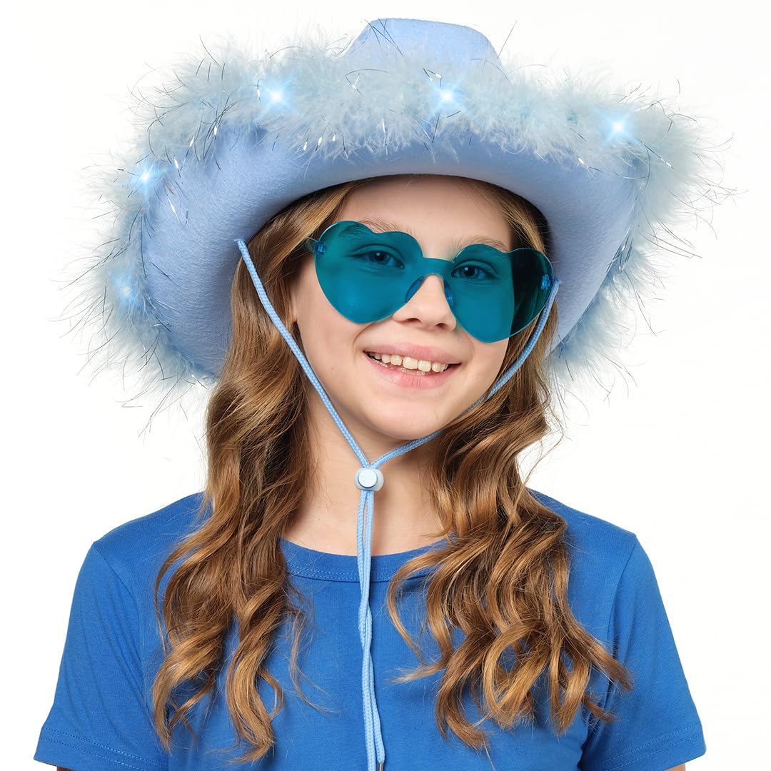 Foto 8 pulgar | Gorro De Vaquero Cowgirl Accessories Funcredible Light Up, Azul - Venta Internacional.