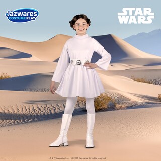 Foto 4 | Disfraz Jazwares Star Wars Princess Leia Para Jóvenes Con Cinturón Y Peluca - Venta Internacional.