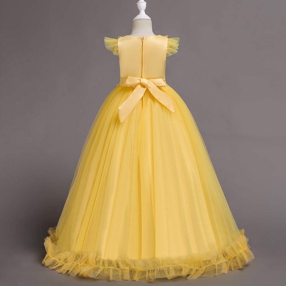 Foto 4 pulgar | Vestido Ibtom Castle Flower Girls Amarillo 9-10 Años - Venta Internacional.