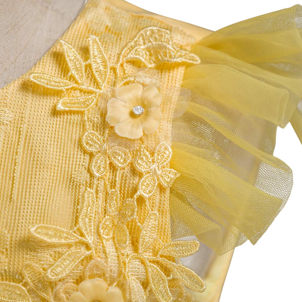 Foto 5 pulgar | Vestido Ibtom Castle Flower Girls Amarillo 7-8 Años - Venta Internacional.