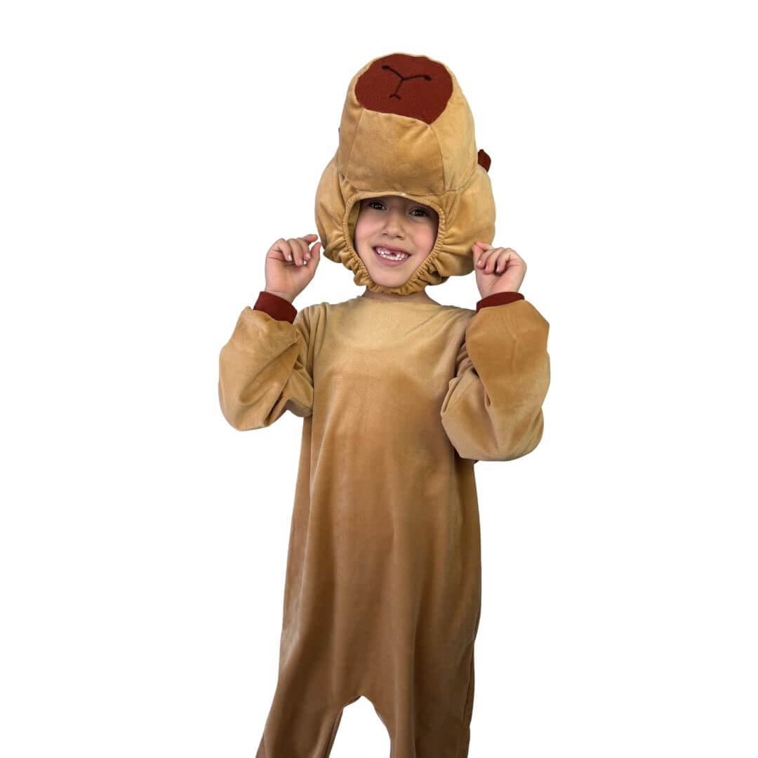 Foto 4 pulgar | Disfraz De Capibara - Traje De La Primavera Niñas Y Niños - Mameluco Con Gorra - Disfraces Infantiles Capibaras Kawaii