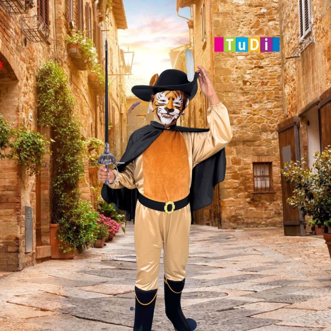 Foto 3 pulgar | Disfraz Del Gato Con Botas - Vestuarios Infantiles - Disfraces Para Halloween - Mameluco Con Sombrero - Traje An