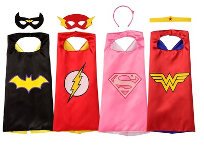 Foto 1 | Set De Capas De Superhéroe Rubie's Dc Comics, 4 Capas Y 2 Máscaras - Venta Internacional.