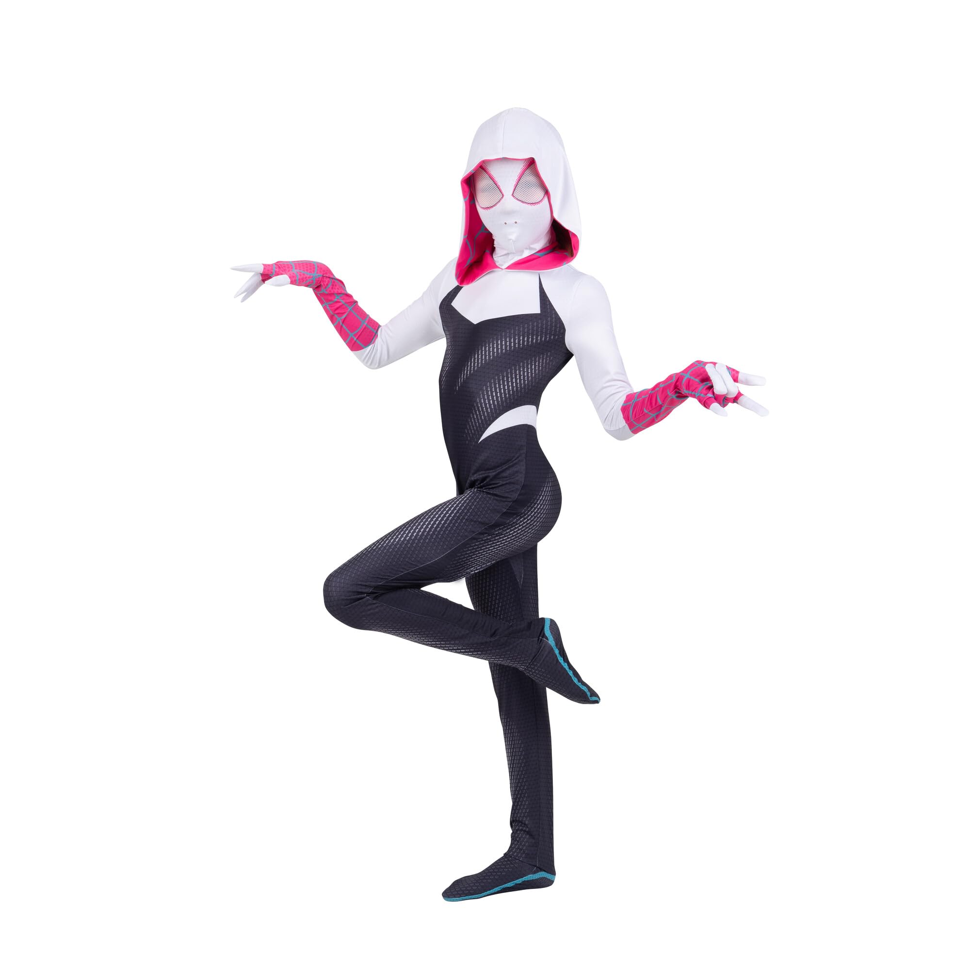 Foto 3 pulgar | Disfraz Jazwares Spider-gwen Oficial Para Jóvenes De Zentai Halloween - Venta Internacional.