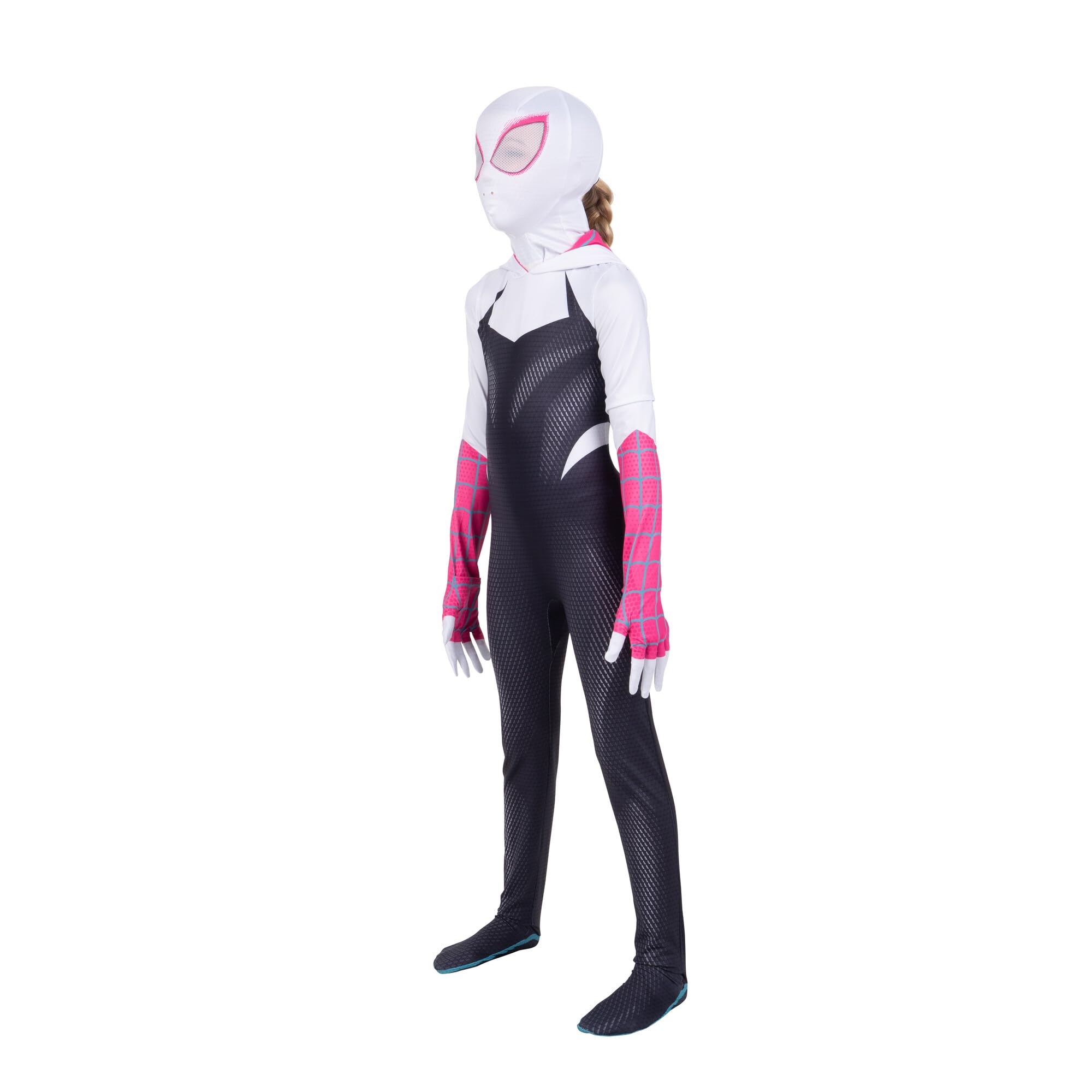 Foto 5 pulgar | Disfraz Jazwares Spider-gwen Oficial Para Jóvenes De Zentai Halloween - Venta Internacional.