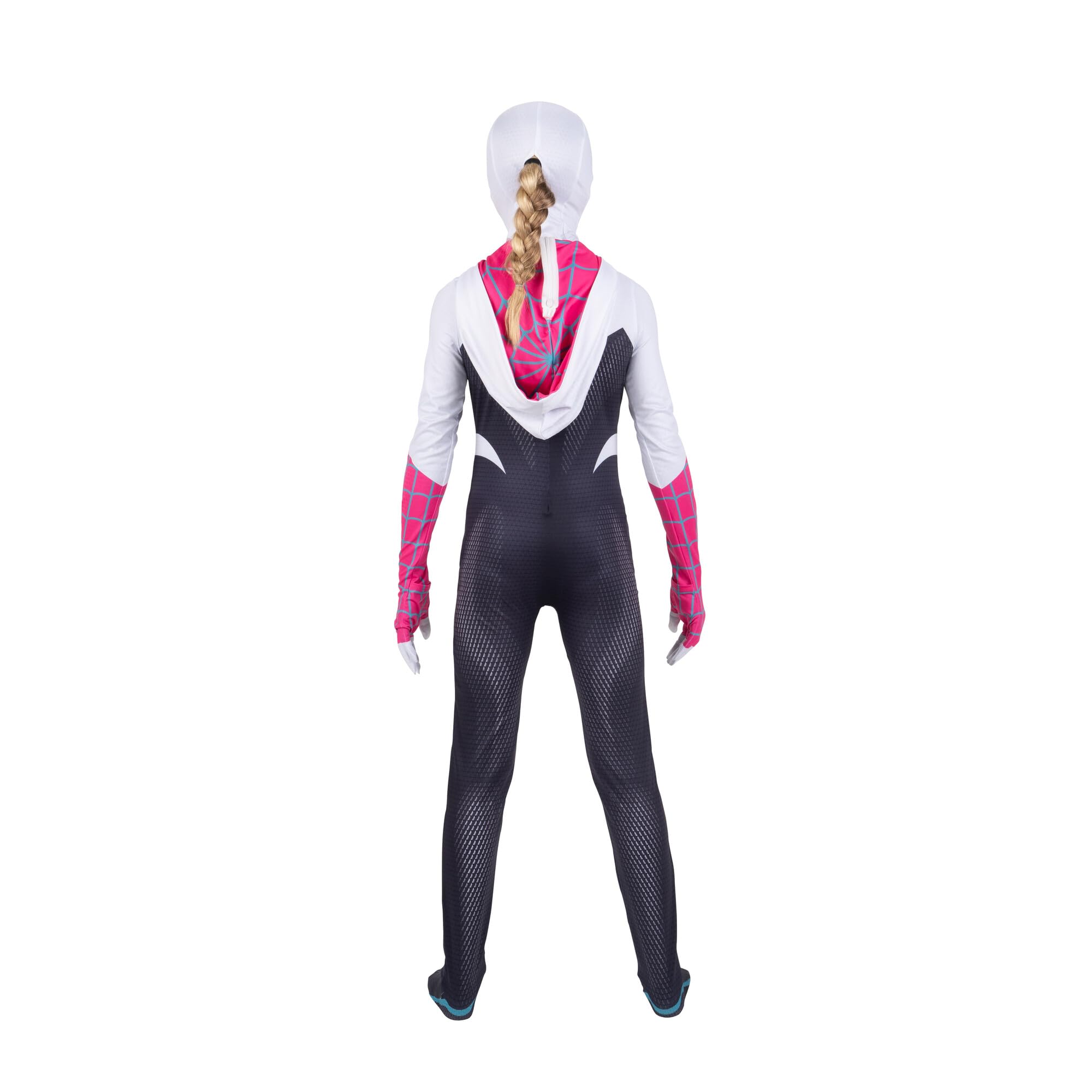 Foto 6 pulgar | Disfraz Jazwares Spider-gwen Oficial Para Jóvenes De Zentai Halloween - Venta Internacional.