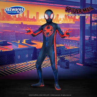 Foto 4 | Disfraz Jazwares Marvel Miles Morales Zentai Youth Deluxe - Venta Internacional.