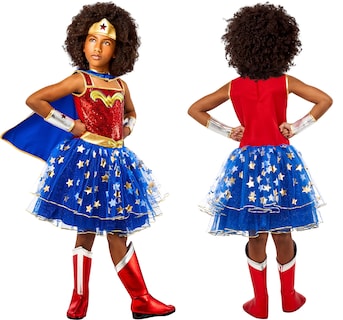 Foto 4 | Vestido Tutú De Dc Wonder Woman De Costume Rubie's Para Niña Con Capa Grande - Venta Internacional.