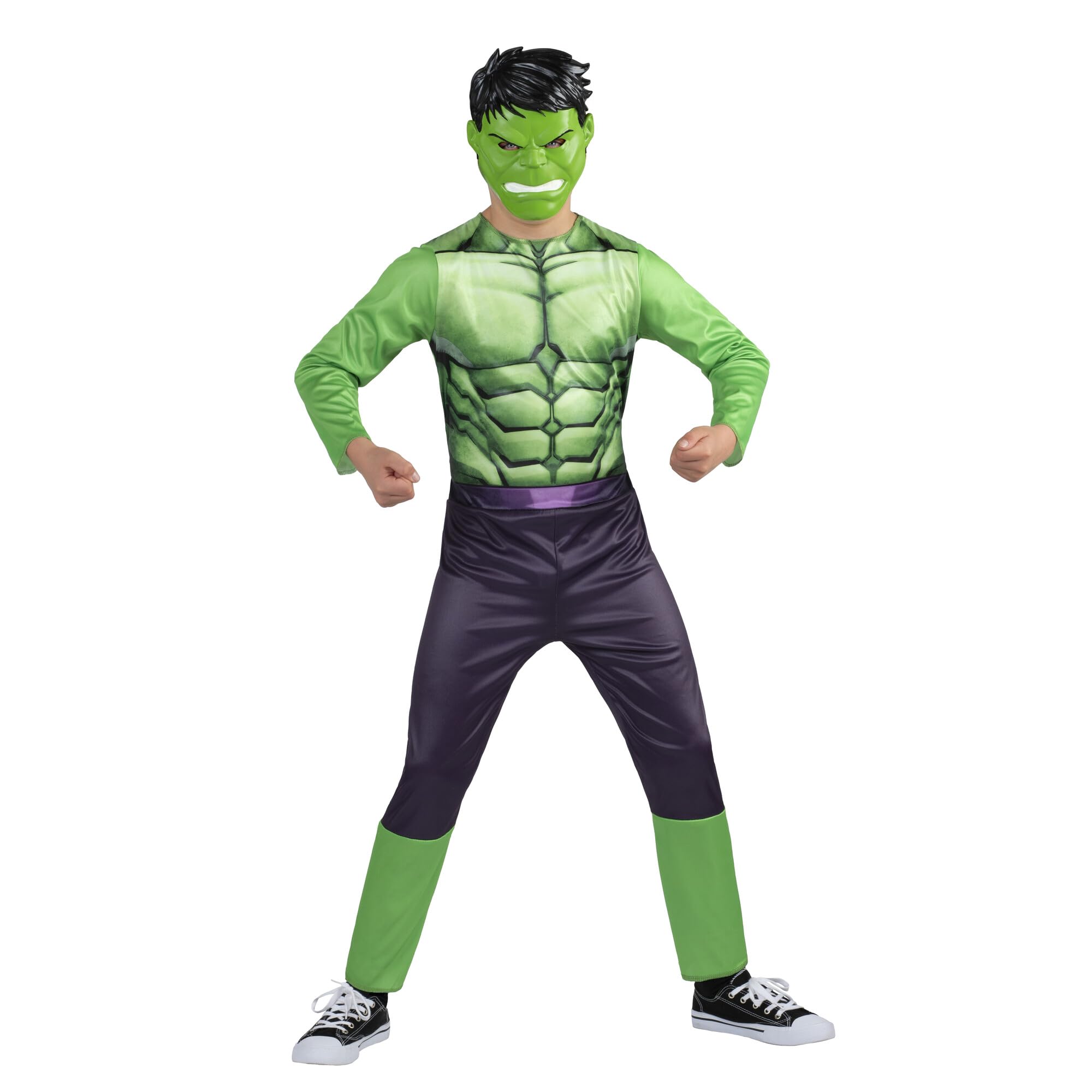 Foto 3 pulgar | Mono De Disfraz Oficial De Marvel Hulk Para Jóvenes, Color Verde Para Halloween - Venta Internacional.