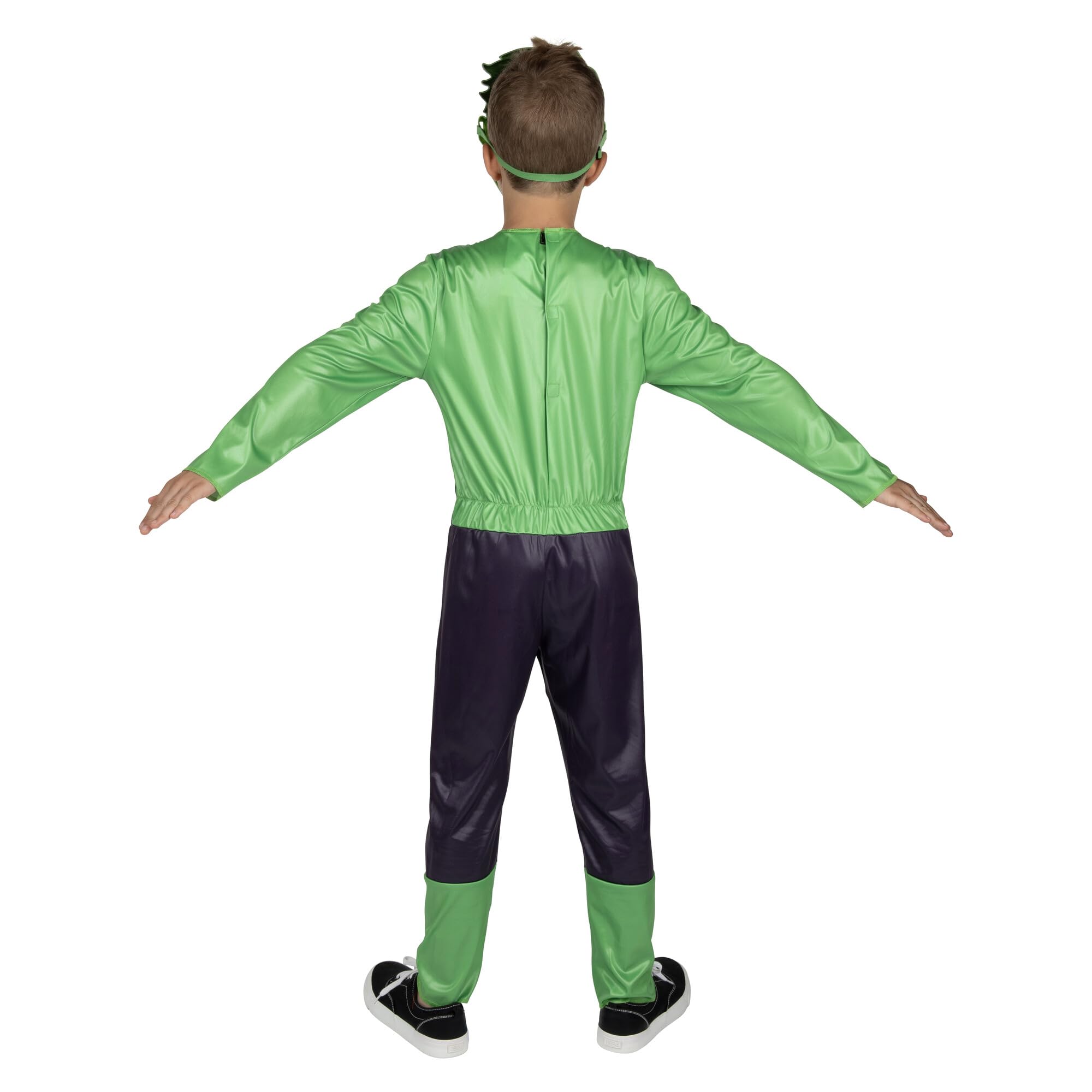 Foto 5 | Mono De Disfraz Oficial De Marvel Hulk Para Jóvenes, Color Verde Para Halloween - Venta Internacional.