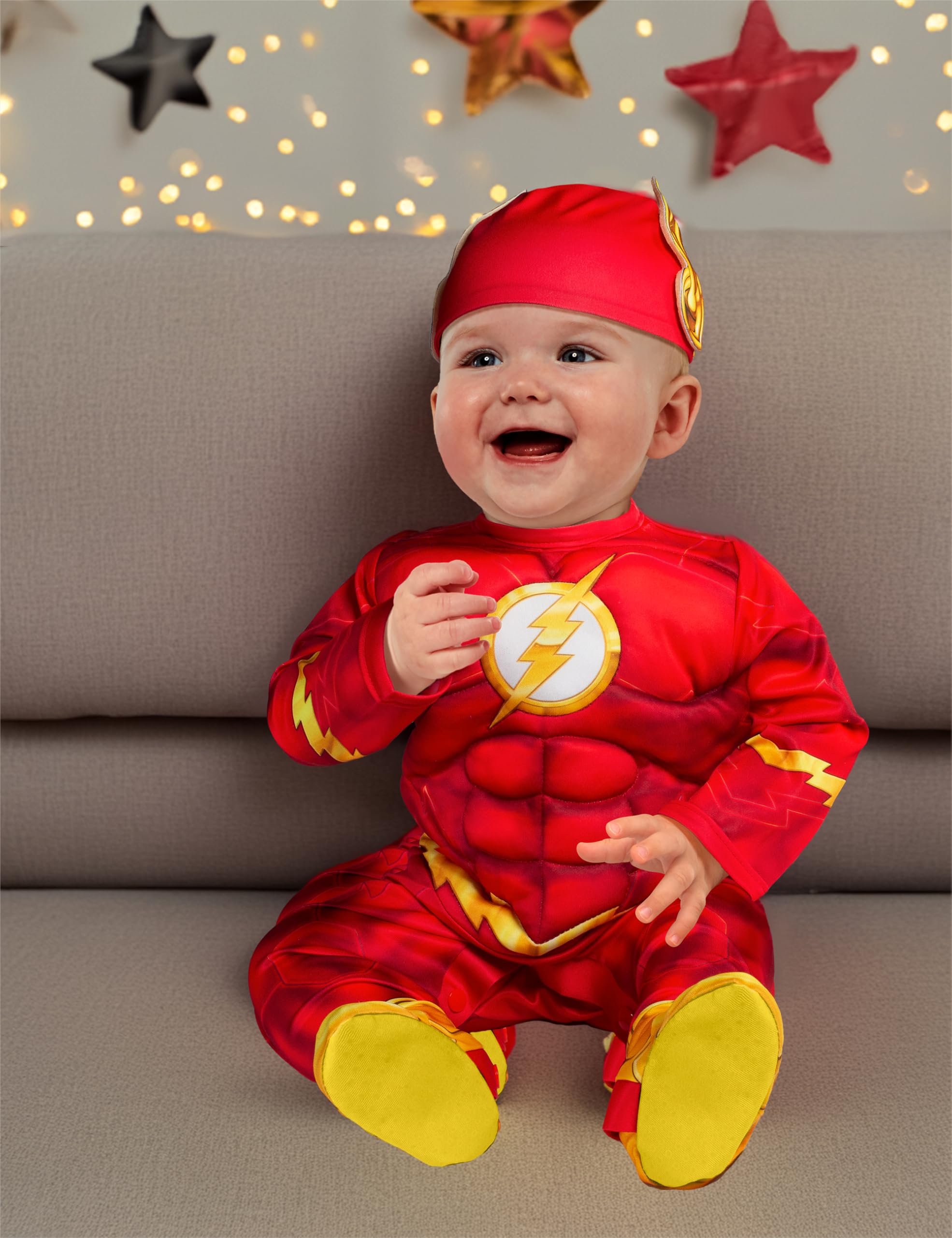 Foto 5 pulgar | Mono The Flash De Costume Rubie's Para Bebés Y Niños Pequeños Con Sombrero, De 6 A 12 M - Venta Internacional.
