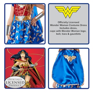 Foto 3 | Disfraz Rubie's Girl Wonder Woman De Dc Comics Con Capa Grande - Venta Internacional.