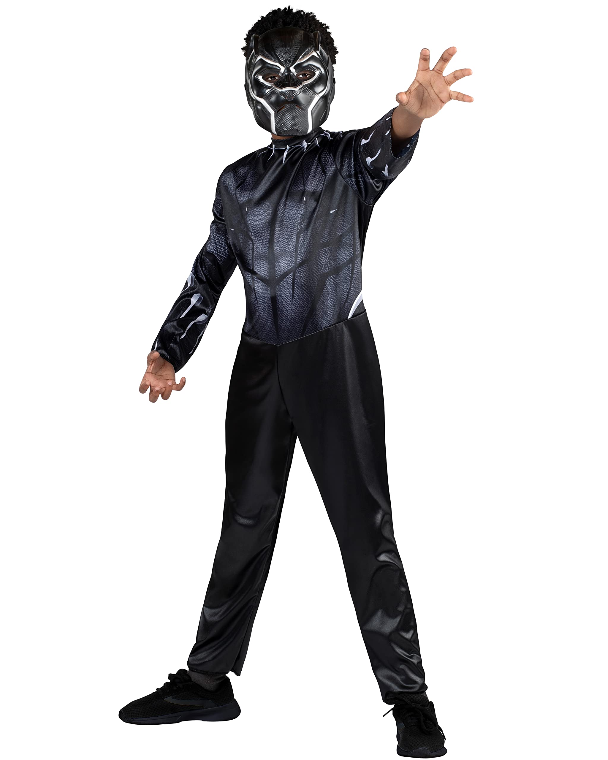 Foto 2 pulgar | Disfraz Oficial De Jazwares Black Panther Para Jóvenes Con Máscara De Plástico - Venta Internacional.