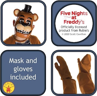 Foto 2 | Disfraz Las Cinco Noches De Rubie's En Freddy's Freddy Child Brown - Venta Internacional.