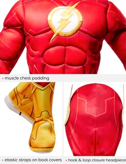 Foto 3 | Disfraz De Superhéroe Rubie's The Flash Deluxe Para Niños Y Niños - Venta Internacional.