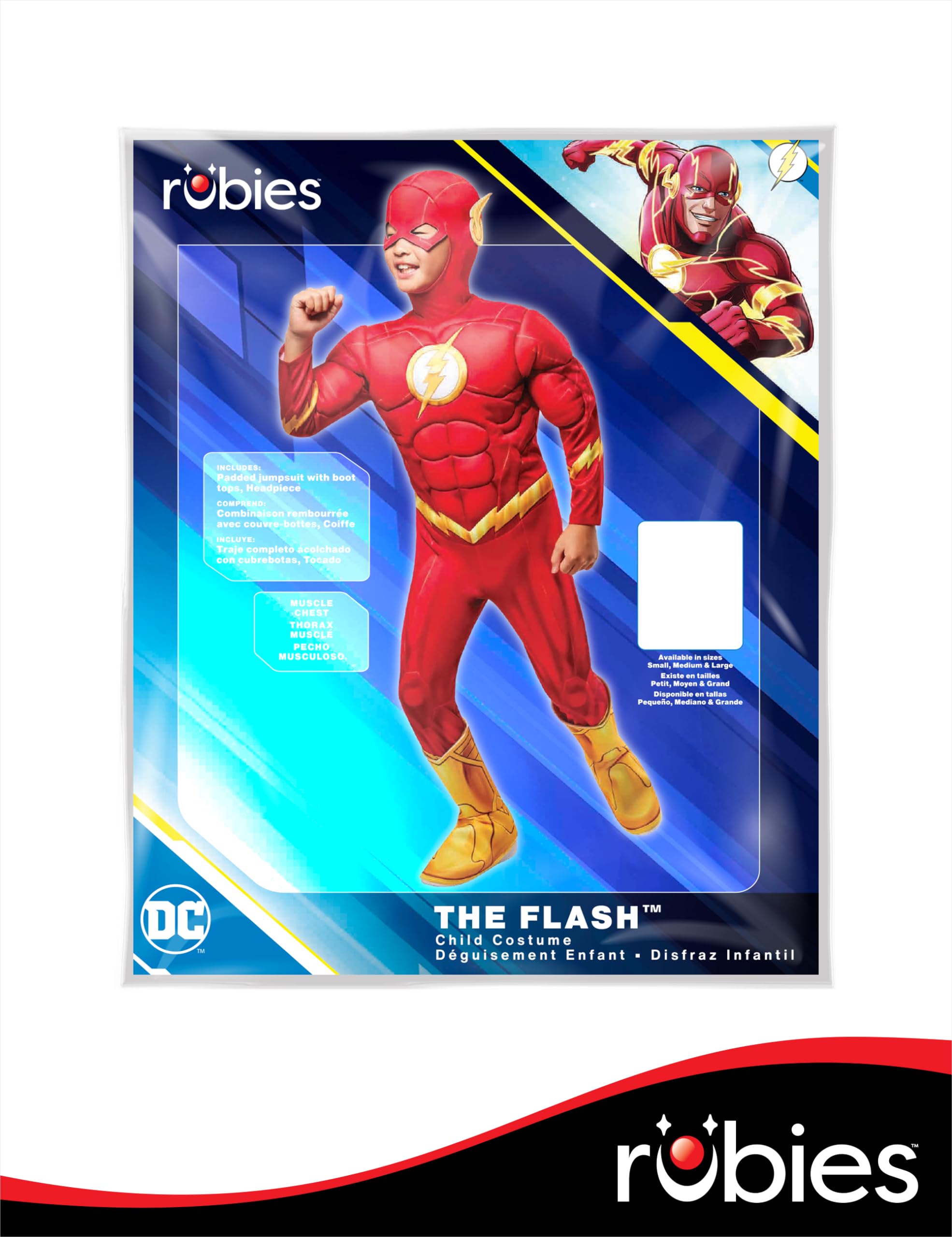 Foto 6 pulgar | Disfraz De Superhéroe Rubie's The Flash Deluxe Para Niños Y Niños - Venta Internacional.