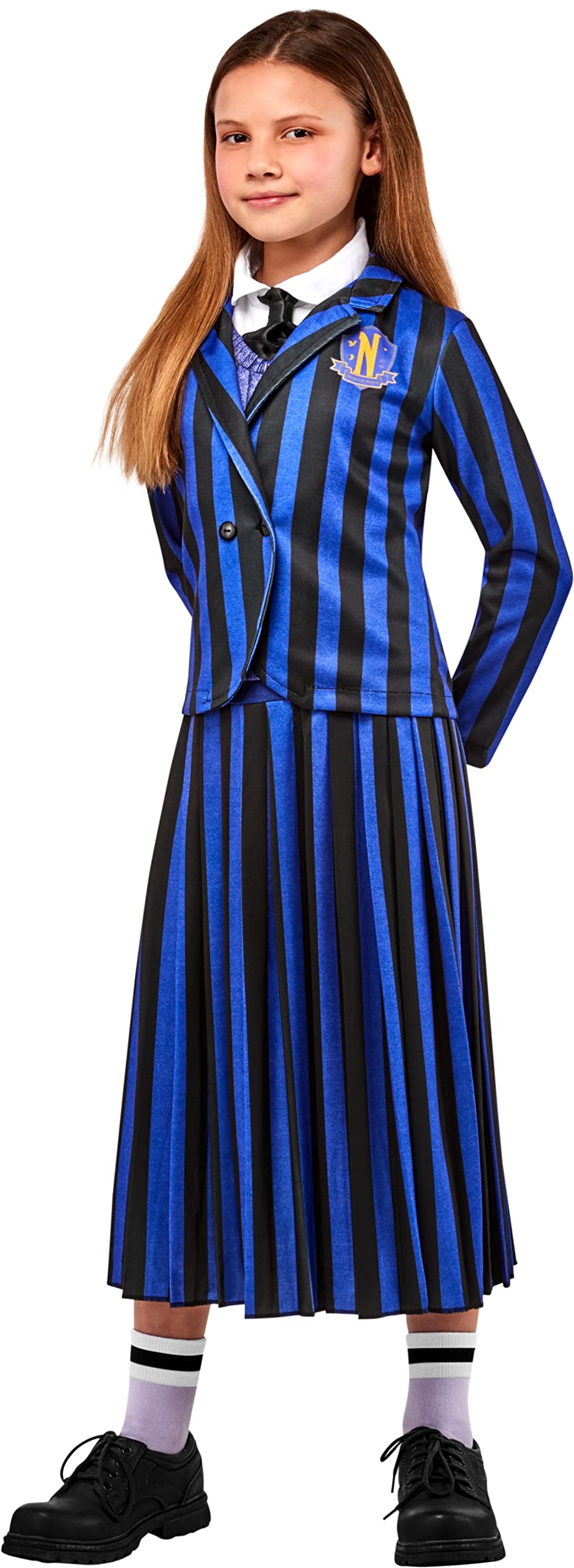 Foto 5 | Disfraz Rubie's Wednesday Nevermore Para Niña, Color Azul - Venta Internacional.