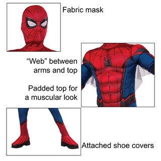 Foto 2 | Disfraz Infantil De Rubie's Spider-man De Marvel Lejos De Casa - Venta Internacional.