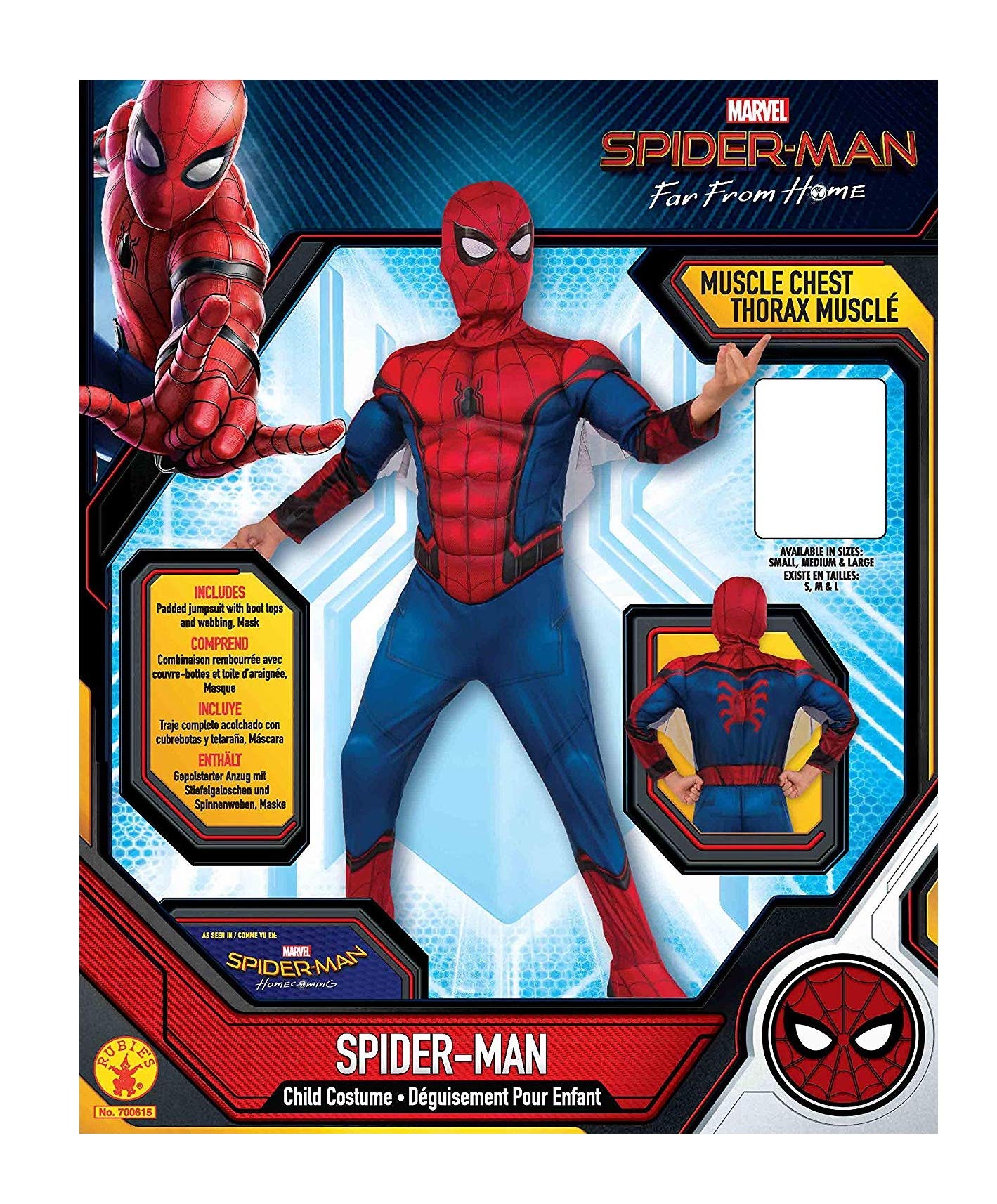 Foto 4 pulgar | Disfraz Infantil De Rubie's Spider-man De Marvel Lejos De Casa - Venta Internacional.