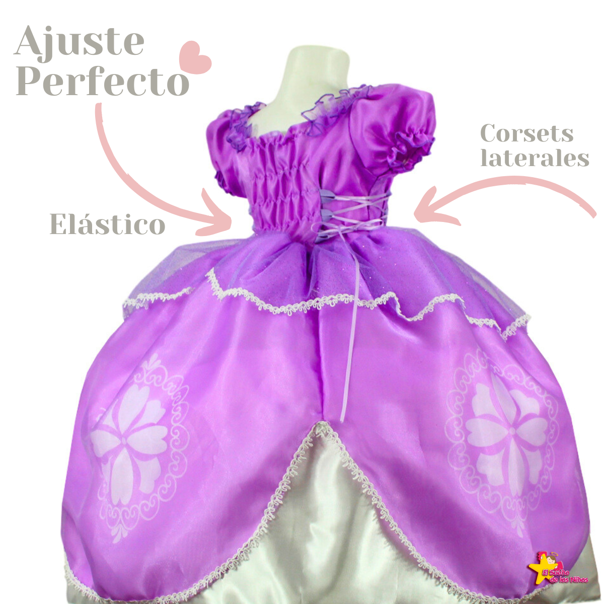 Foto 3 | Disfraz Princesa Sofia Vestido + Faldilla