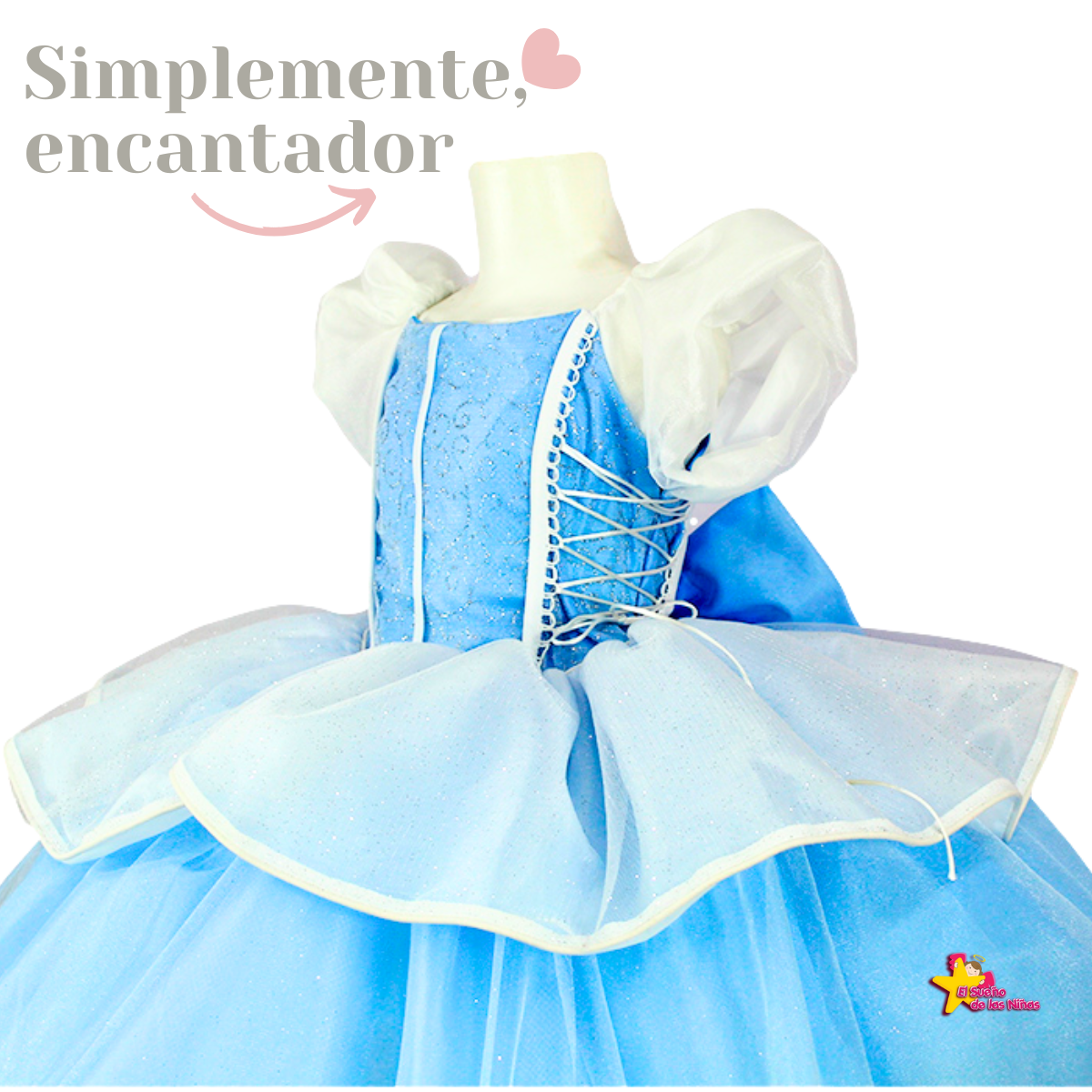 Foto 4 pulgar | Disfraz Princesa Cenicienta + Faldilla + Guantes