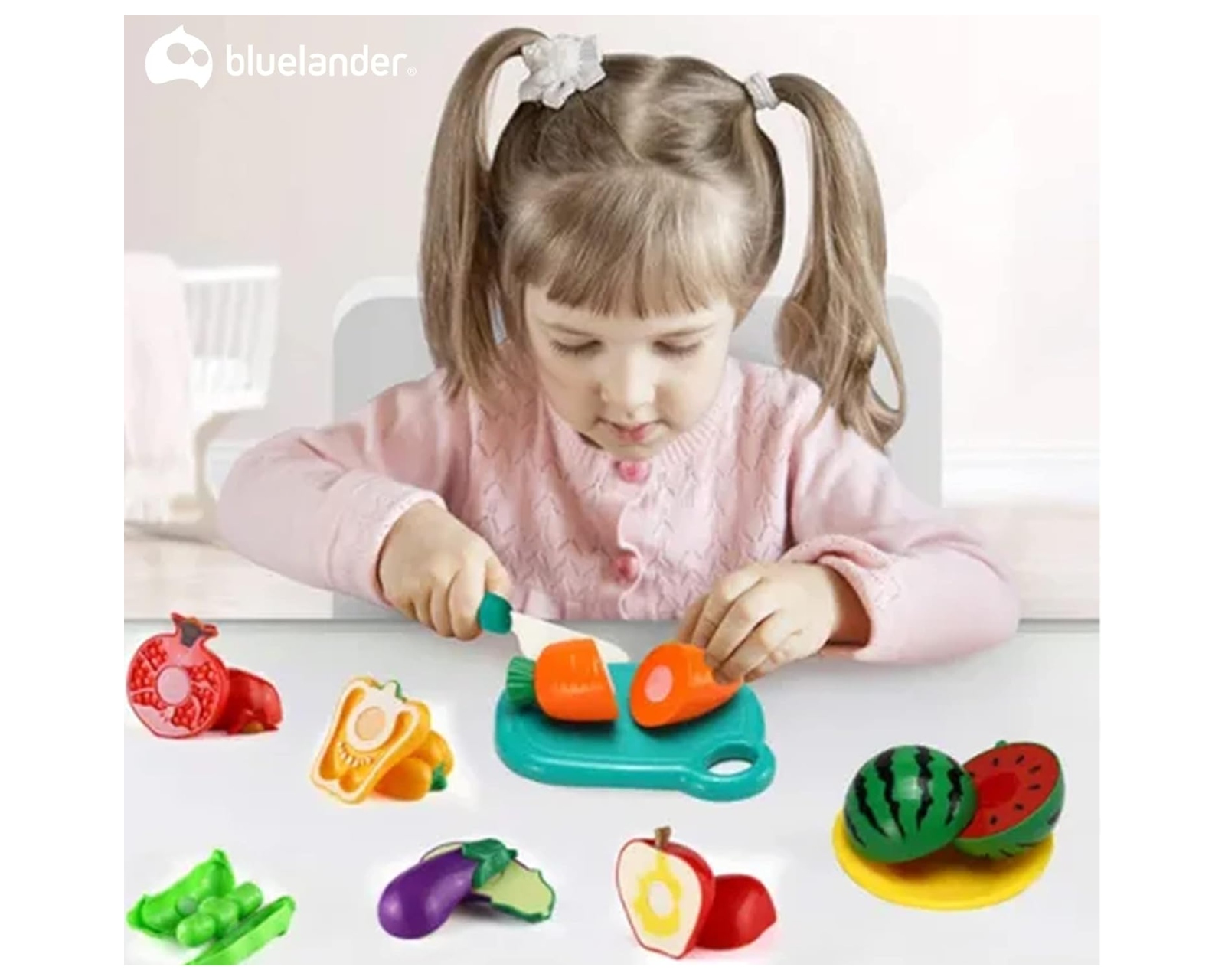 Foto 8 pulgar | Juguetes Para Cortar Frutas Y Verduras Bluelander 30 Pz Color Varios Cognitivo Y Perceptual Juguetes De Cocina No Tóxi