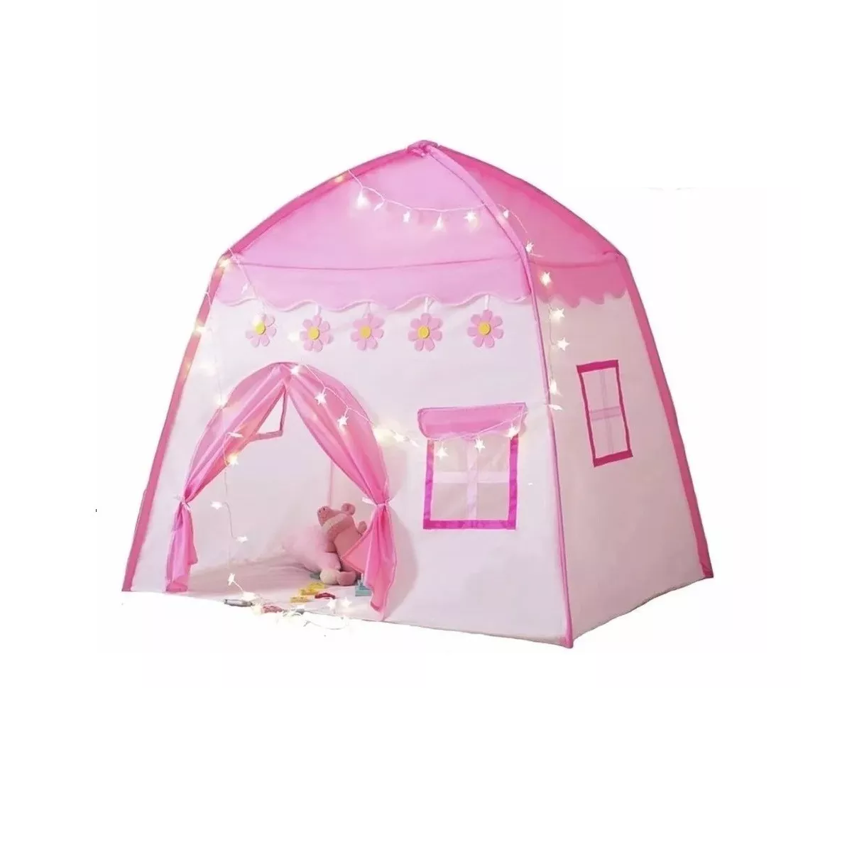 Casa con Diseño de Castillo 3 m con Luces Eo Safe Imports Esi-11654 Rosa para Niñas