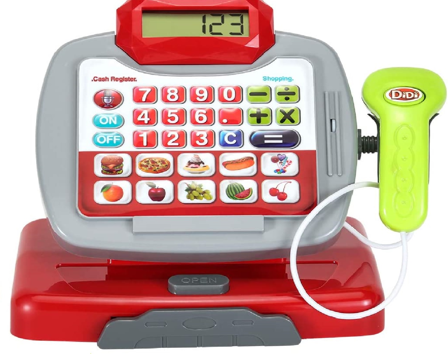 Foto 1 | Caja Registradora  Roja Juguete Infantil Supermercado con Accesorios
