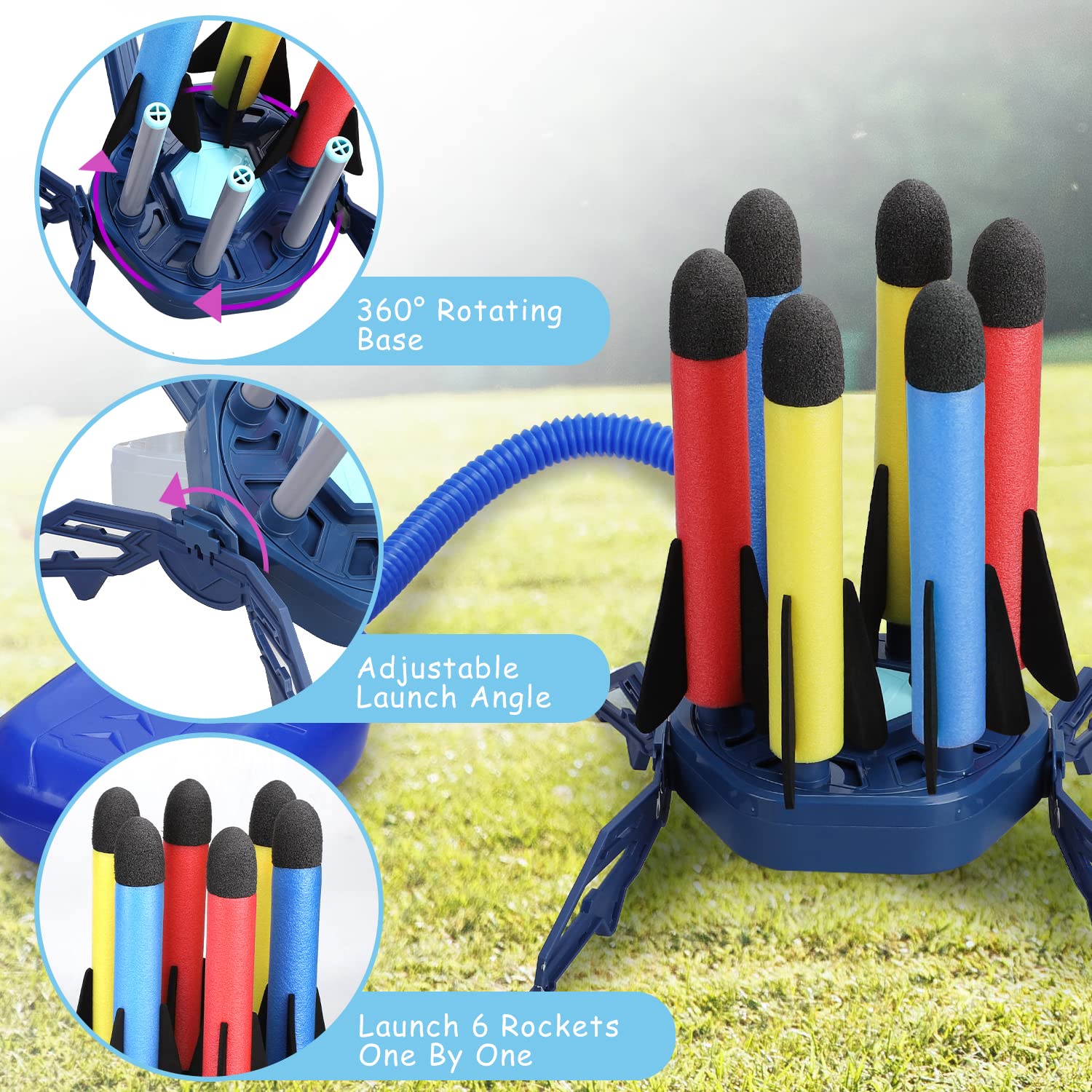 Foto 4 pulgar | Rocket Launcher Toy Life Toy Para Niños Con 6 Cohetes De Espuma - Venta Internacional.