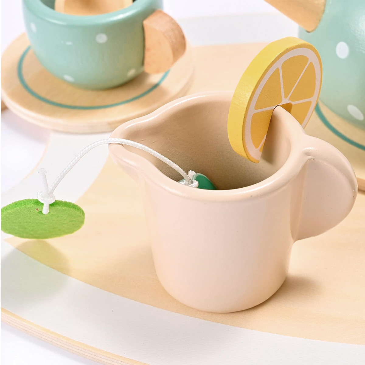Foto 4 | Juego de Té de Madera con Revestimiento No Tóxico para Niños