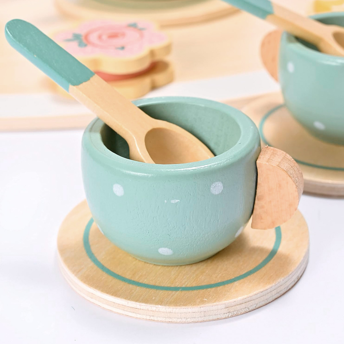 Foto 5 | Juego de Té de Madera con Revestimiento No Tóxico para Niños