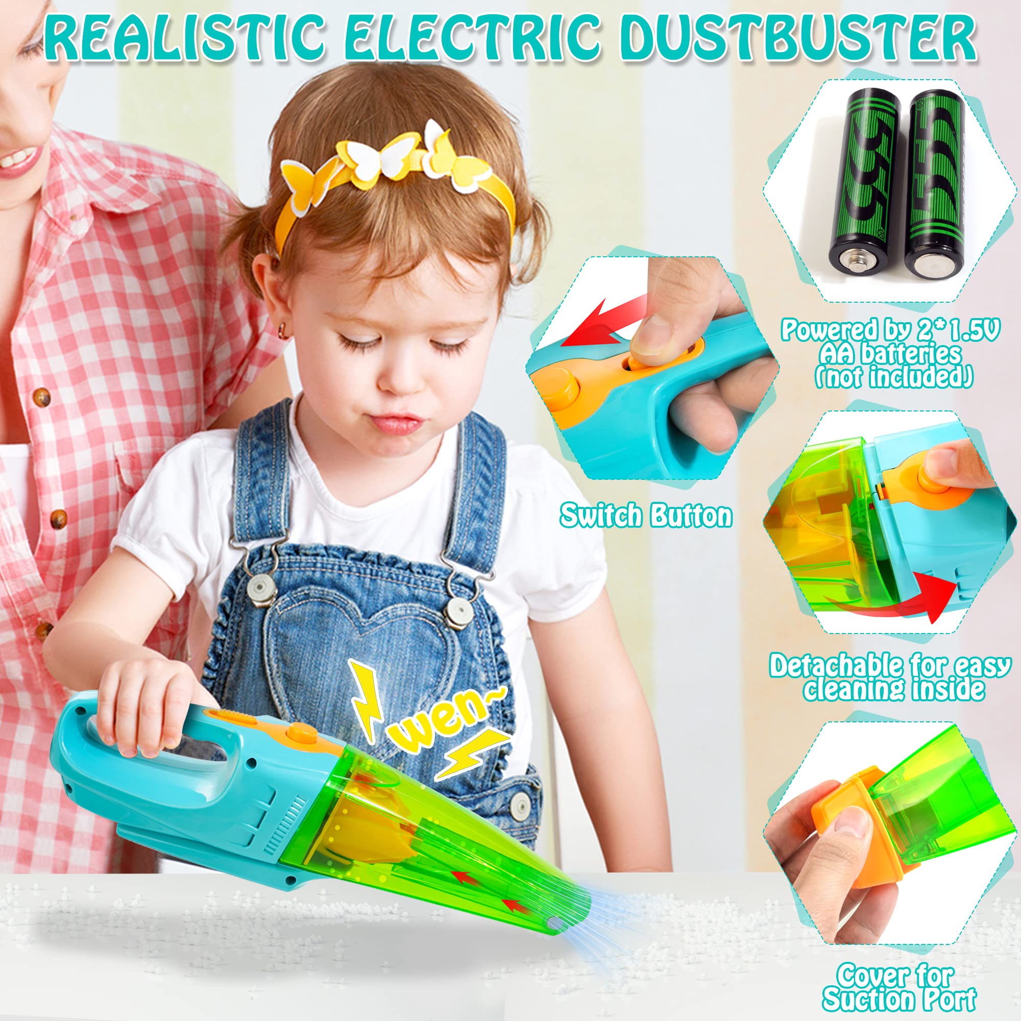 Foto 4 pulgar | Set de Limpieza Hellowood Kids con Aspiradora Eléctrica para Niños- Venta Internacional