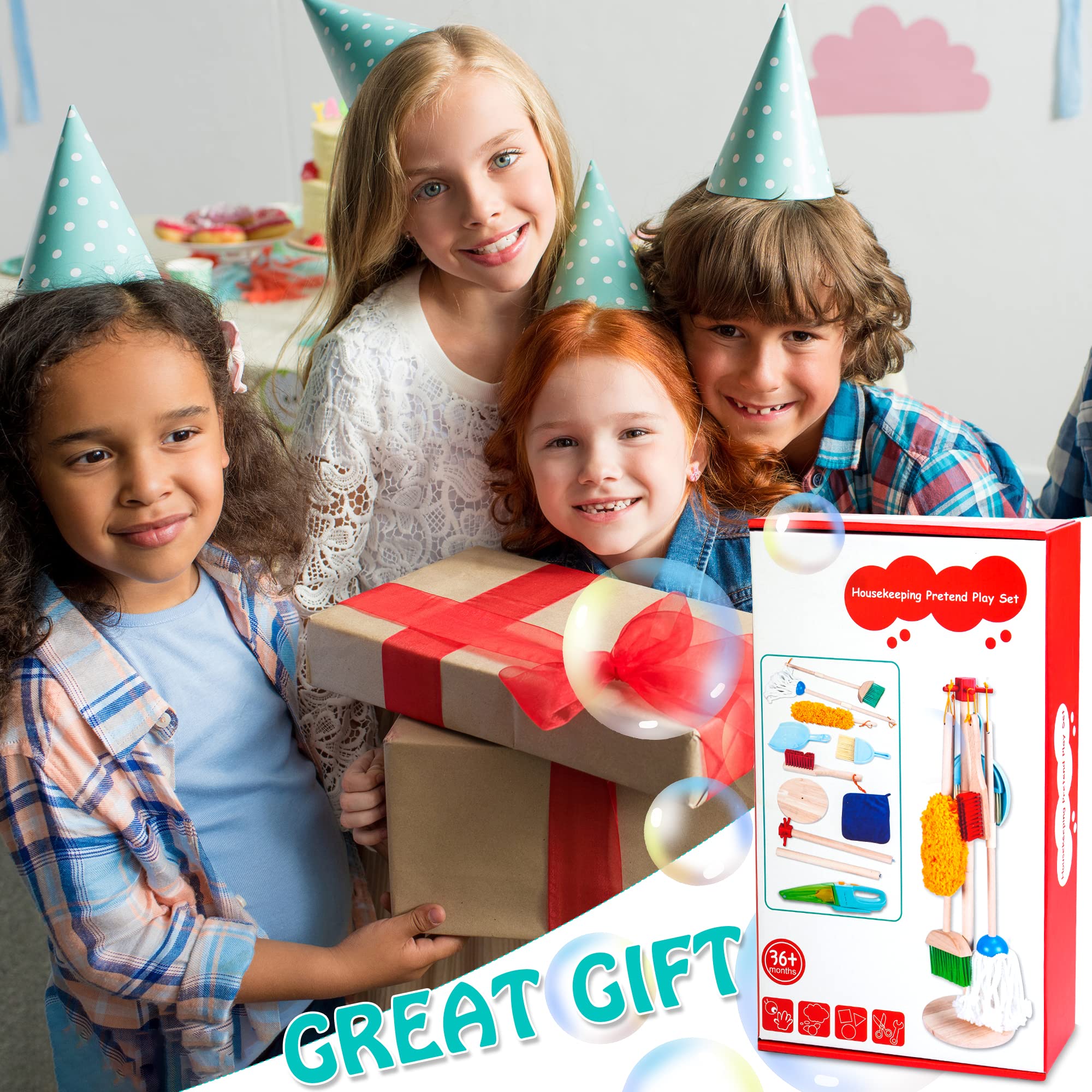 Foto 8 pulgar | Set de Limpieza Hellowood Kids con Aspiradora Eléctrica para Niños- Venta Internacional
