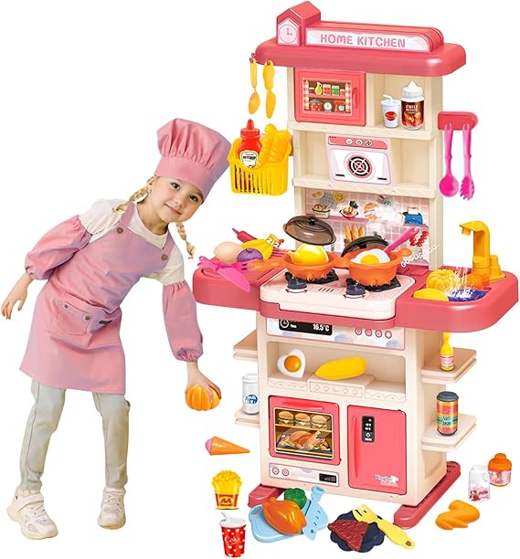 Foto 3 pulgar | Cocina de Juguete para Niños 43 Piezas  Luz Y Sonido