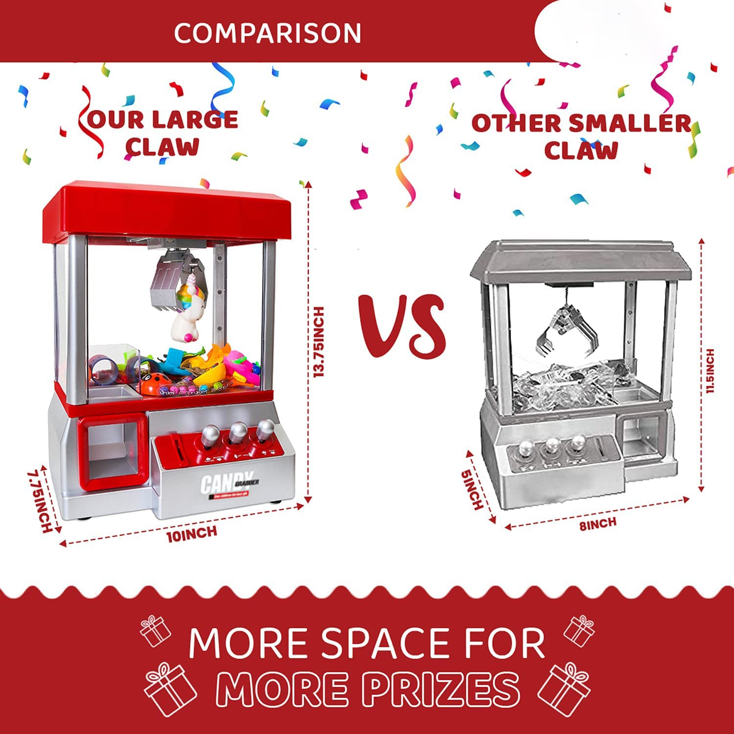 Foto 5 pulgar | Juego Arcade Claw Machine Bundaloos Candy Grabber Con Música - Venta Internacional.