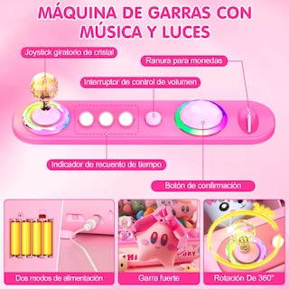 Foto 4 | Máquina de Garras Lab.G con Sonido y 40 Mini Juguetes Rosa
