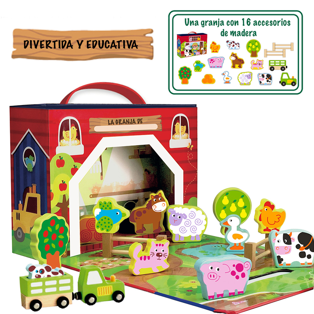 Granja de Juguete Didáctico Mágicamente de Madera