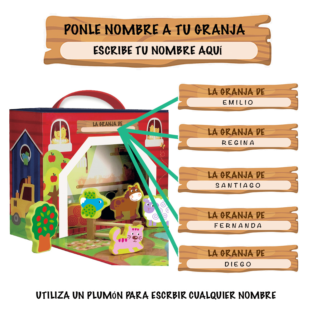 Foto 3 pulgar | Granja de Juguete Didáctico Mágicamente de Madera
