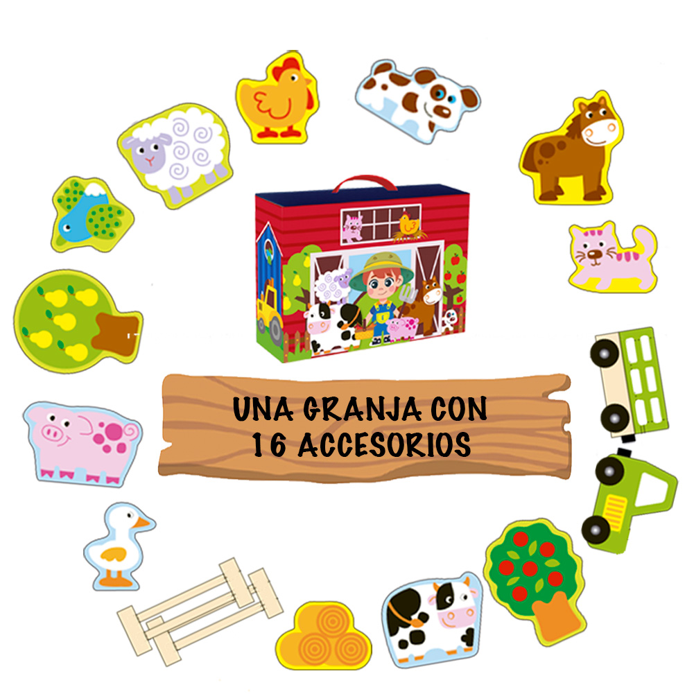 Foto 7 pulgar | Granja de Juguete Didáctico Mágicamente de Madera