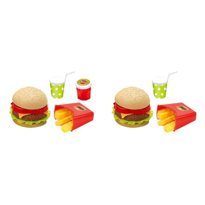 Set Didáctico de Comida para Niños Hamburguesas Dobles 19 Piezas $389