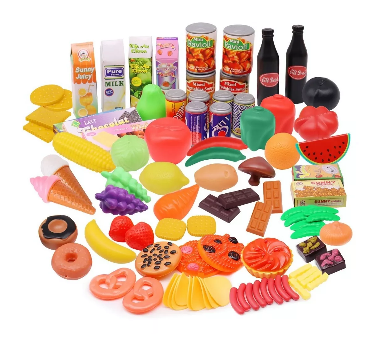 Kit De Juguetes De Cocina De Niños Para Cortar Frutas 120 Pzs