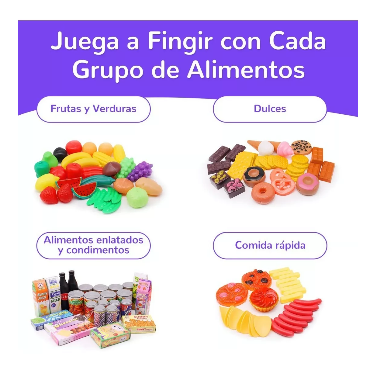 Foto 3 pulgar | Kit De Juguetes De Cocina De Niños Para Cortar Frutas 120 Pzs