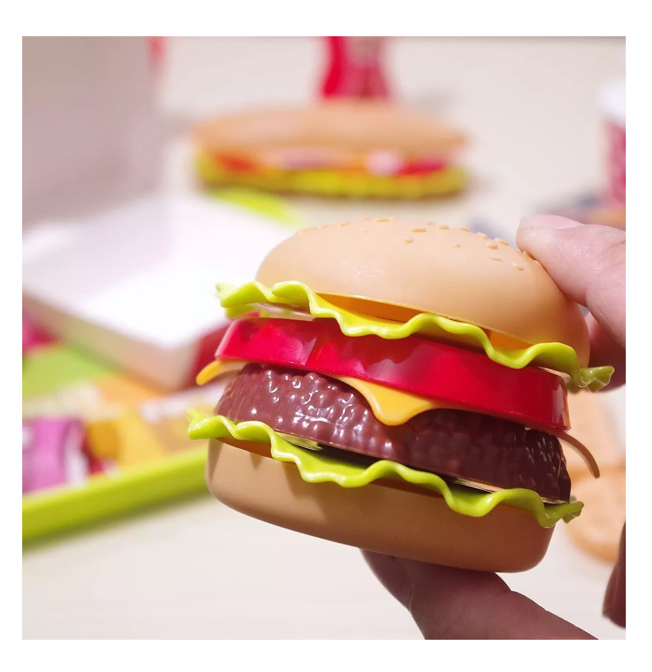 Foto 3 pulgar | Set de Juguete Comida Hamburguesas Belug Multicolor para Niños