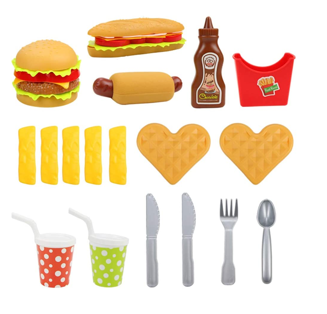 Foto 4 pulgar | Set de Juguete Comida Hamburguesas Belug Multicolor para Niños