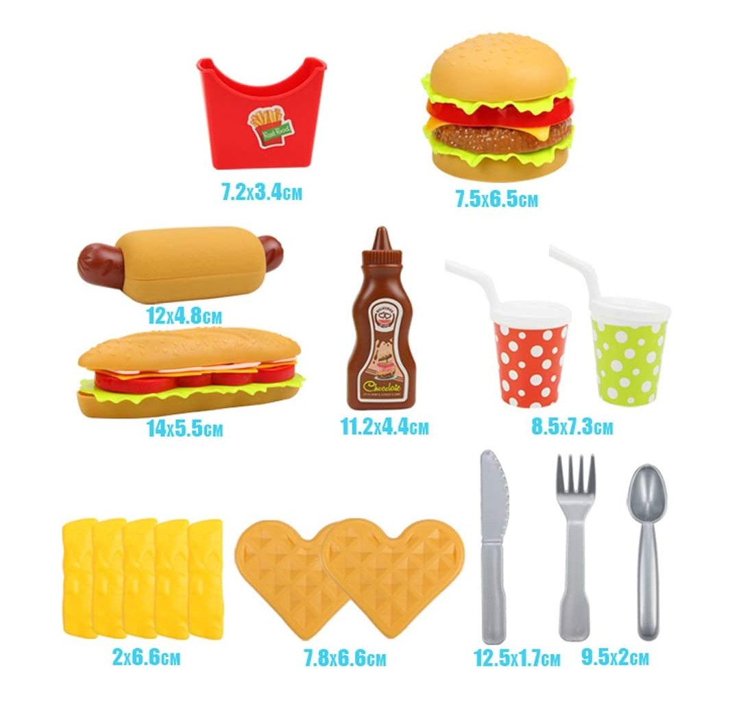 Foto 5 pulgar | Set de Juguete Comida Hamburguesas Belug Multicolor para Niños