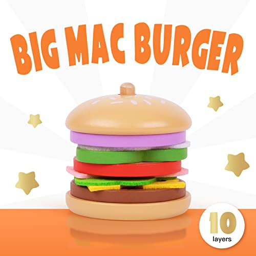 Foto 5 pulgar | Juguete Apilable Tookyland Montessori Hamburguesa para Niños Mayores de 3 Años - Venta Internacional